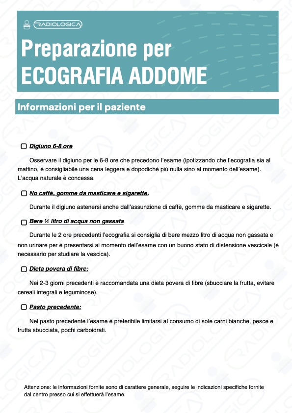 Scheda ecografia